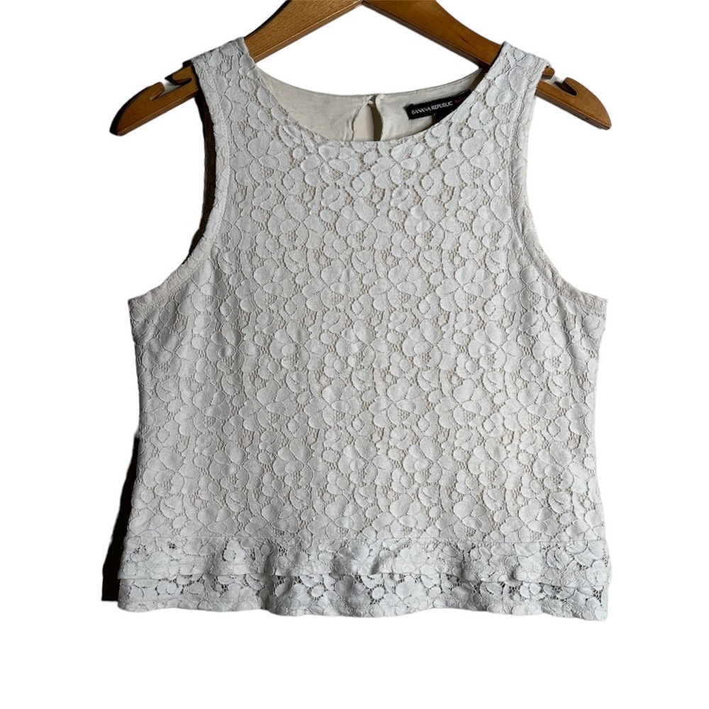 Banana Republic Womens Lace Sleeveless Top Small